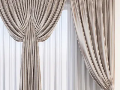 Set 60 Curtains 3D model