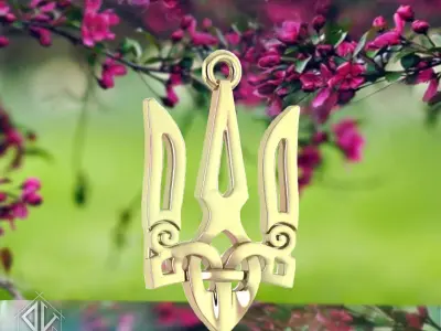 Ukrainian trident 3D print model