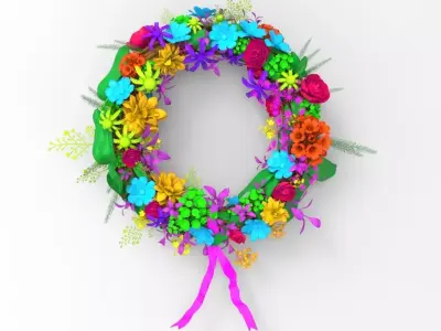 FloralWreath 3D model