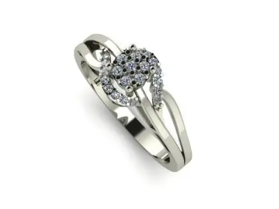 Engagement ring 3D print model