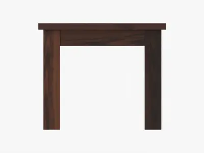 Wooden rectangle coffee table 3D model