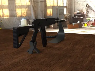 Russian AK-12 Assault Rifle 3D Model Low-poly 3D model