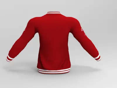 Kappa Alpha Psi Baseball jacket Rigged Unity Unreal Low-poly 3D model