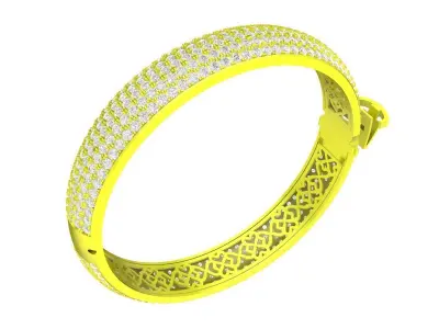 7054 luxury hongkong diamond band bangle bracelets 3D print model