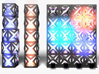 Stage Decor 17 Modular Wall Column 3D model