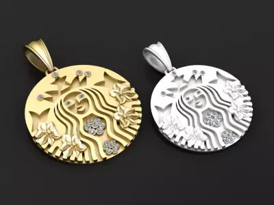 Starbucks pendant 3D   3D print model