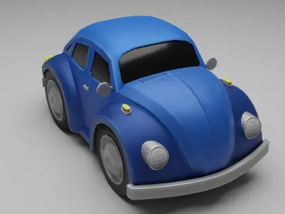 Cartoon Beetle 3D Low-poly 3D model