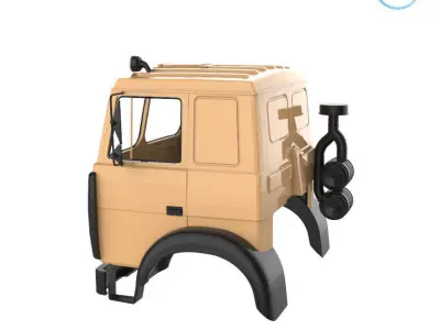 MAZ 5516 Military Cabin - Full Professional Version 3D print model