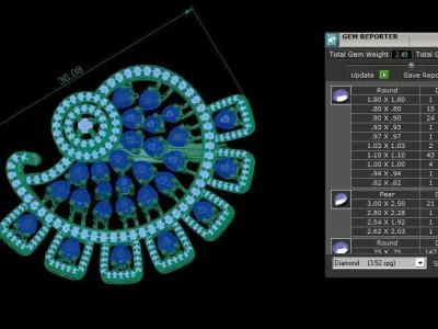 fashion ring 3D print model buy