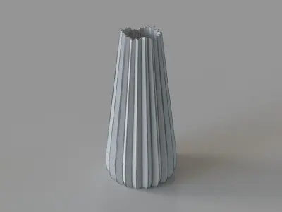 Odette Silver Vase 3D model