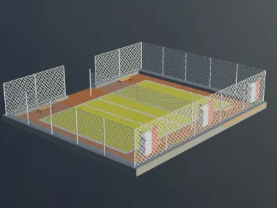Volleyball Stadium - France Low-poly 3D model