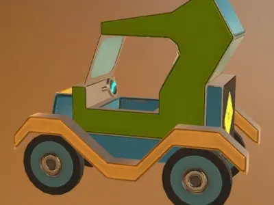 Toy car 03 Low-poly 3D model