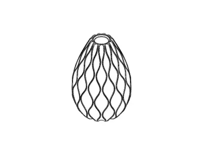 Vase with wave pattern 3D print model