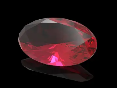 Oval Cut Gem 3D print model