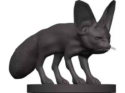 Fox-Fox figurine of donkey 3D model