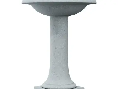 Camelia Birdbath Fountain 3D model