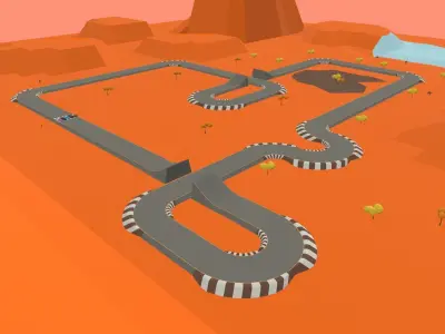 Race Track - 02 Low-poly 3D model