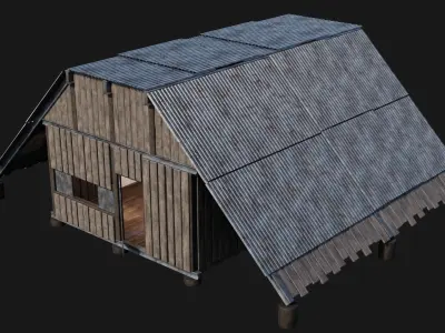 Medieval Houses 60- 4K Textures Game Ready Low-poly 3D model