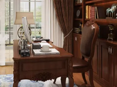 Classic Cabinet Scene Interior 3D model