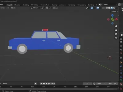police car Free low-poly 3D model purchase