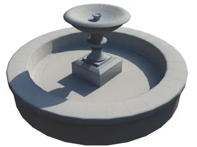 Medieval Fountain Low-poly 3D model buy