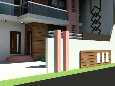 INDIAN MODERN BUNGALOW DESIGN AND ARCHITECTURE  3D model
