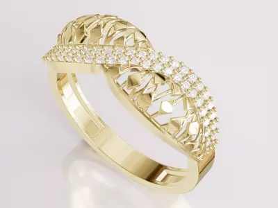 Jewelry Diamond Ring Model RG29 Free 3D print model