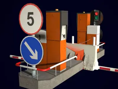 Parking Collection Low-poly 3D model