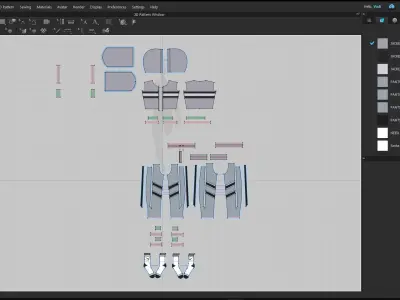 Female Sport Outfit Marvelous Designer project 3D model