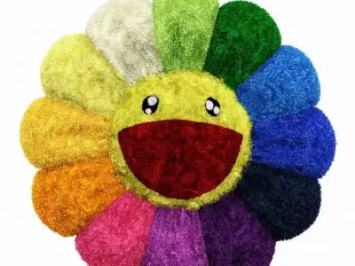 Colorful Plush Flower 3D model