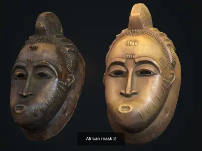 African tribal mask collection 