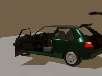 VOLKSWAGEN GOLF MK2 LOWPOLY BY DON LOGOSS 3D model