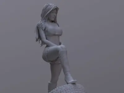 Lady car- Printable 3D print model