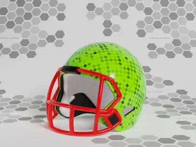 Helmet Low-poly 3D model 6