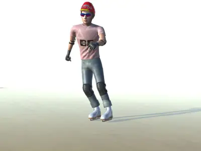 Ice Skates Actions 3D model