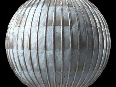 Roof Tile Materials 93- Metal Roofing By Snow Sbsar Seamless Pbr Texture