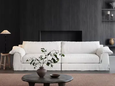 Mid Century interior scene 3D model