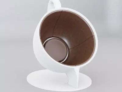 Cup Chair Decoration Seating Interior Design Furniture 3D model