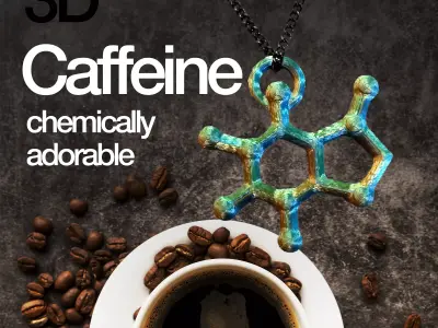 Caffeine Molecule 3D print model
