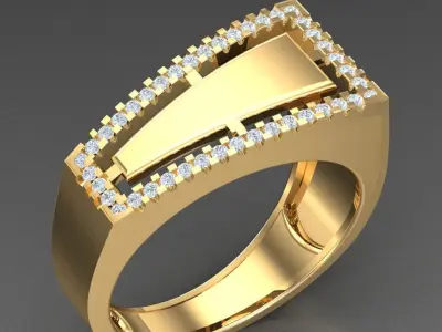 Luxury Men Rings Designs 5MR045 3D print model