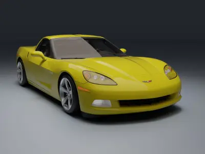 Chevrolet Corvette C6 Low-poly 3D model