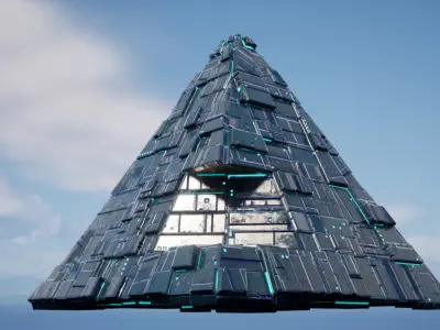 Spaceship Pack UE5 Low-poly 3D model