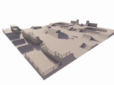 Skatepark-Skate Park PACK 3D model