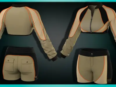 A collection sportwear 3D model