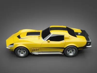 1969 Baldwin-Motion Corvette Phase III GT 3D model