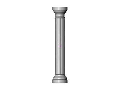 Classical plaster or wood column 3D print model