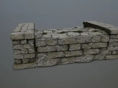 Ruin Stairs Low-poly 3D model
