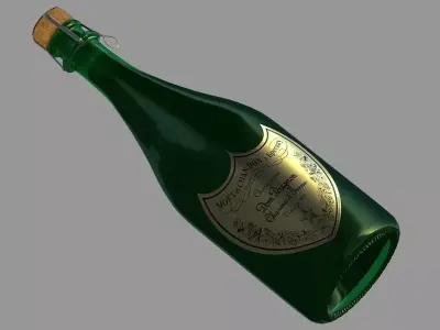 Champanger Bottle  -Dom Perignon- 3D model