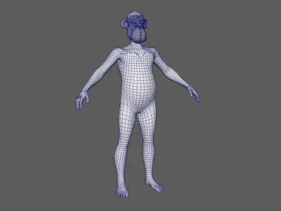 3D Ape for NFT Low-poly 3D model