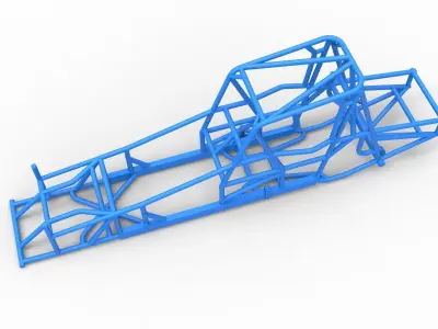 Frame of Northeast Dirt Modified stock car Scale 1 to 25 3D print model